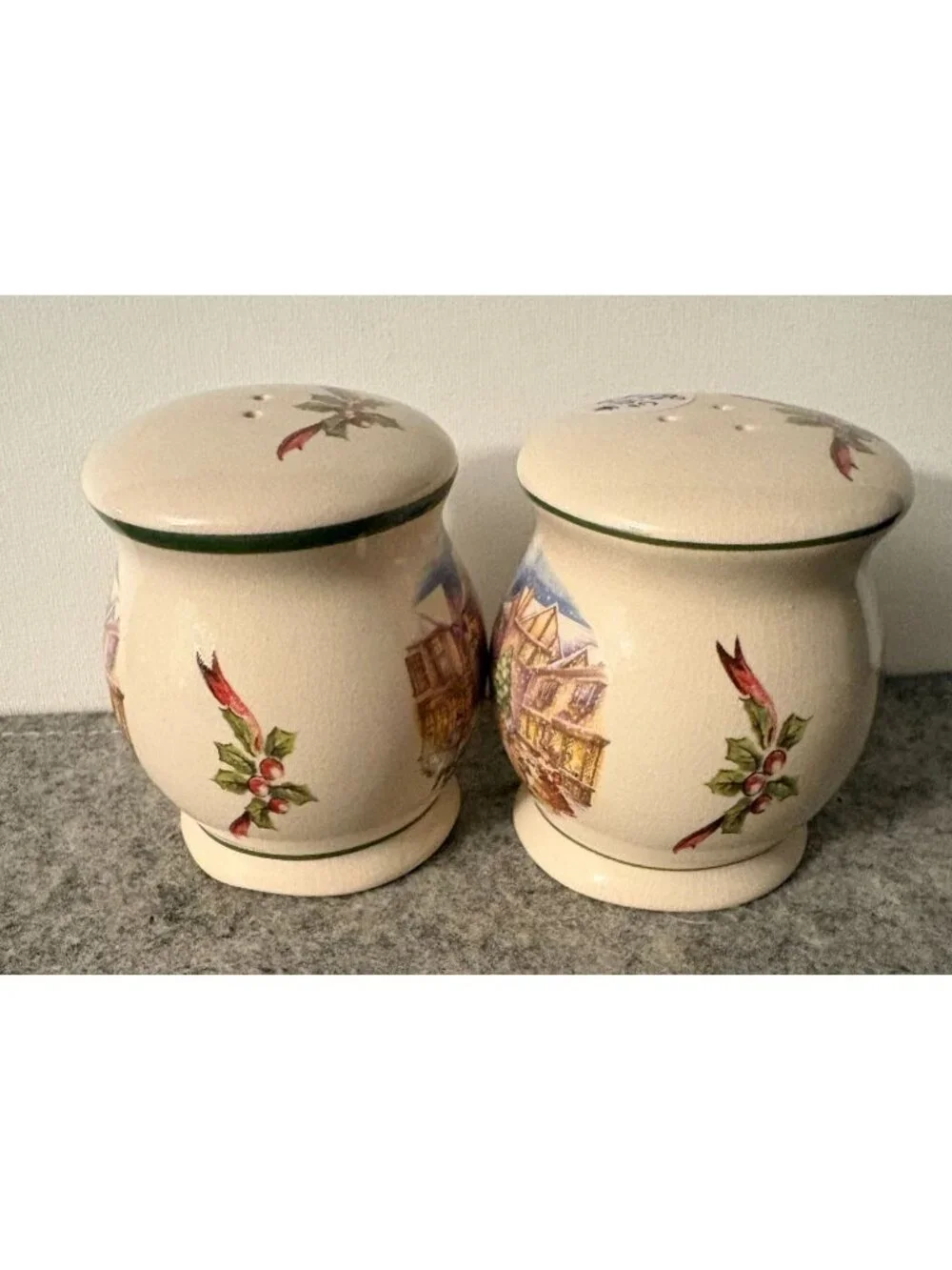 Vintage Stoneware Holiday Christmas Village Scene 3